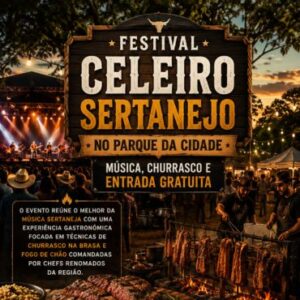Festival Celeiro Sertanejo, Parque da Cidade, Cleber e Cauan, Gratuito, Churrasco, Brasília